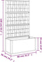 vidaXL - Plantenbak - met - latwerk - 80x36x140 - cm - polypropeen - donkergrijs