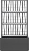 vidaXL - Plantenbak - met - latwerk - 80x36x140 - cm - polypropeen - donkergrijs