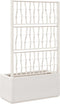 vidaXL - Plantenbak - met - latwerk - 80x36x140 - cm - polypropeen - wit