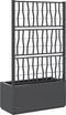 vidaXL - Plantenbak - met - latwerk - 80x36x140 - cm - polypropeen - donkergrijs