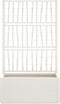 vidaXL - Plantenbak - met - latwerk - 80x36x140 - cm - polypropeen - wit