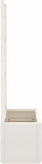 vidaXL - Plantenbak - met - latwerk - 80x36x140 - cm - polypropeen - wit