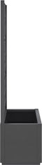 vidaXL - Plantenbak - met - latwerk - 80x36x140 - cm - polypropeen - donkergrijs