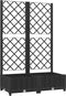 vidaXL - Plantenbak - met - latwerk - 80x40x121,5 - cm - polypropeen - zwart