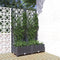 vidaXL - Plantenbak - met - latwerk - 80x40x121,5 - cm - polypropeen - donkergrijs