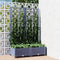 vidaXL - Plantenbak - met - latwerk - 80x40x121,5 - cm - polypropeen - donkergrijs