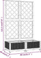 vidaXL - Plantenbak - met - latwerk - 80x40x121,5 - cm - polypropeen - donkergrijs