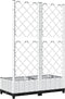 vidaXL - Plantenbak - met - latwerk - 80x40x121,5 - cm - polypropeen