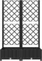 vidaXL - Plantenbak - met - latwerk - 80x40x121,5 - cm - polypropeen - zwart