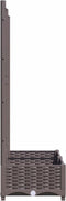 vidaXL - Plantenbak - met - latwerk - 80x40x121,5 - cm - polypropeen - bruin