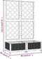 vidaXL - Plantenbak - met - latwerk - 80x40x121,5 - cm - polypropeen - zwart