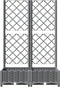vidaXL - Plantenbak - met - latwerk - 80x40x121,5 - cm - polypropeen - lichtgrijs