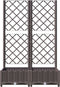 vidaXL - Plantenbak - met - latwerk - 80x40x121,5 - cm - polypropeen - bruin