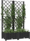 vidaXL - Plantenbak - met - latwerk - 80x40x121,5 - cm - polypropeen - zwart