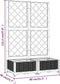 vidaXL - Plantenbak - met - latwerk - 80x40x121,5 - cm - polypropeen - lichtgrijs