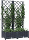 vidaXL - Plantenbak - met - latwerk - 80x40x121,5 - cm - polypropeen - donkergrijs