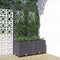 vidaXL - Plantenbak - met - latwerk - 80x40x136 - cm - polypropeen - donkergrijs