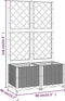 vidaXL - Plantenbak - met - latwerk - 80x40x136 - cm - polypropeen - donkergrijs