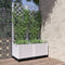 vidaXL - Plantenbak - met - latwerk - 80x40x136 - cm - polypropeen - wit