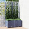 vidaXL - Plantenbak - met - latwerk - 80x40x136 - cm - polypropeen - donkergrijs