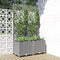 vidaXL - Plantenbak - met - latwerk - 80x40x136 - cm - polypropeen - lichtgrijs