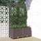 vidaXL - Plantenbak - met - latwerk - 80x40x136 - cm - polypropeen - bruin
