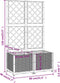 vidaXL - Plantenbak - met - latwerk - 80x40x136 - cm - polypropeen - zwart