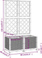 vidaXL - Plantenbak - met - latwerk - 80x40x136 - cm - polypropeen - donkergrijs