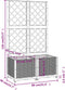 vidaXL - Plantenbak - met - latwerk - 80x40x136 - cm - polypropeen - wit