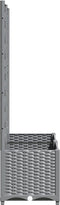 vidaXL - Plantenbak - met - latwerk - 80x40x136 - cm - polypropeen - lichtgrijs