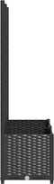 vidaXL - Plantenbak - met - latwerk - 80x40x136 - cm - polypropeen - zwart