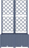 vidaXL - Plantenbak - met - latwerk - 80x40x136 - cm - polypropeen - donkergrijs