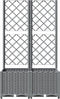 vidaXL - Plantenbak - met - latwerk - 80x40x136 - cm - polypropeen - lichtgrijs