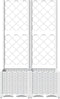 vidaXL - Plantenbak - met - latwerk - 80x40x136 - cm - polypropeen - wit