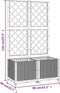 vidaXL - Plantenbak - met - latwerk - 80x40x136 - cm - polypropeen - bruin