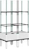 vidaXL - Plantenbak - met - latwerk - 80x40x142,5 - cm - polypropeen - wit