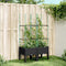 vidaXL - Plantenbak - met - latwerk - 80x40x142,5 - cm - polypropeen - zwart
