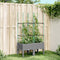 vidaXL - Plantenbak - met - latwerk - 80x40x142,5 - cm - polypropeen - lichtgrijs