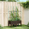 vidaXL - Plantenbak - met - latwerk - 80x40x142,5 - cm - polypropeen - bruin