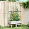 vidaXL - Plantenbak - met - latwerk - 80x40x142,5 - cm - polypropeen - wit