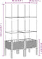 vidaXL - Plantenbak - met - latwerk - 80x40x142,5 - cm - polypropeen - bruin