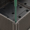 vidaXL - Plantenbak - met - latwerk - 80x40x142,5 - cm - polypropeen - bruin