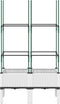 vidaXL - Plantenbak - met - latwerk - 80x40x142,5 - cm - polypropeen - wit
