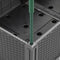 vidaXL - Plantenbak - met - latwerk - 80x40x142,5 - cm - polypropeen - lichtgrijs