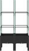 vidaXL - Plantenbak - met - latwerk - 80x40x142,5 - cm - polypropeen - zwart