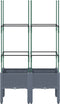 vidaXL - Plantenbak - met - latwerk - 80x40x142,5 - cm - polypropeen - grijs