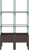 vidaXL - Plantenbak - met - latwerk - 80x40x142,5 - cm - polypropeen - bruin