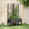 vidaXL - Plantenbak - met - latwerk - 80x40x142 - cm - polypropeen - zwart