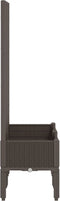 vidaXL - Plantenbak - met - latwerk - 80x40x142 - cm - polypropeen - bruin
