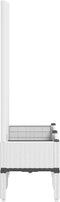 vidaXL - Plantenbak - met - latwerk - 80x40x142 - cm - polypropeen - wit